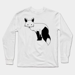 Fox Funny Nursery Cartoon Hand Drawing Long Sleeve T-Shirt